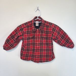 Red Plaid Coat for Toddler